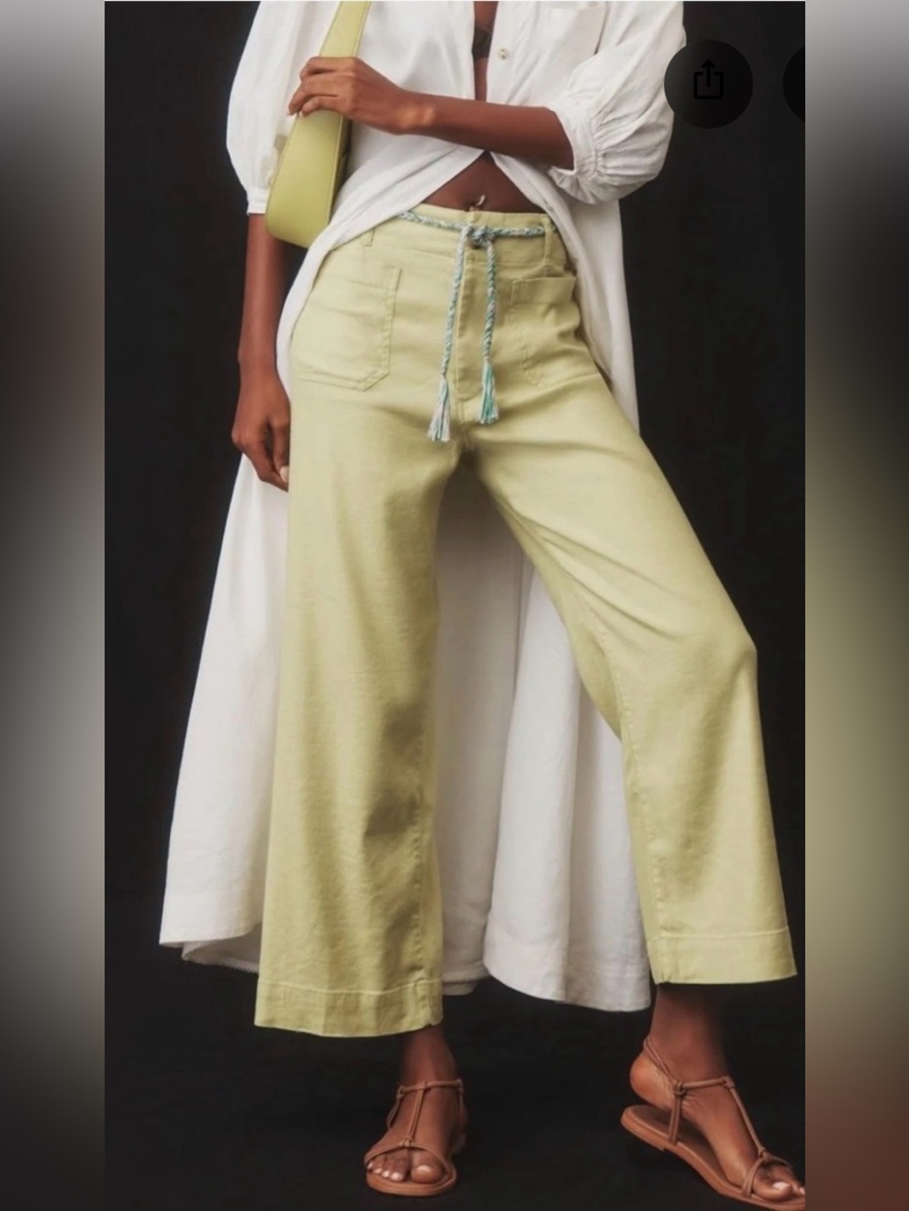 Maeve the Colette yellow cropped pants
